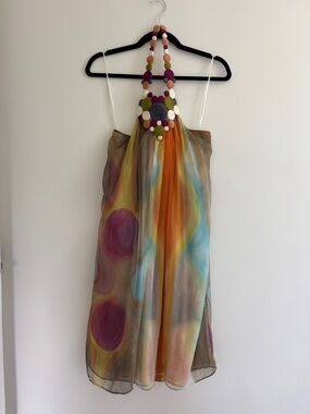 Catherine Malandrino Colorful 100% Silk Dress